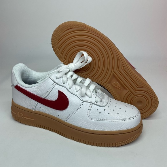 New Nike Air Force 1 Low By You 'Gum/White/Red' [DN4165-991] Women's Size 6